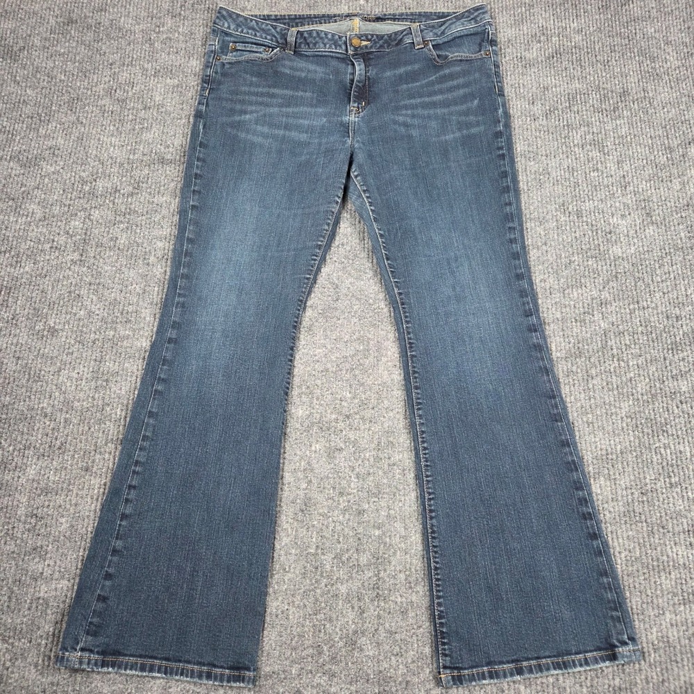 Michael Kors Womens 16S‎ Dark Wash Bootcut Denim Jeans Blue Mid Rise Stretch